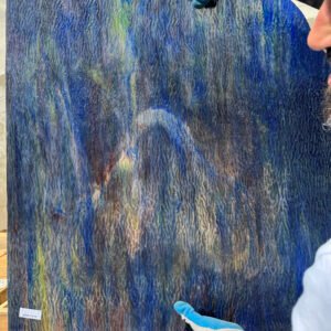 Designer Glass Cobalt/Blue/Green - Wisteria Ripple Texture