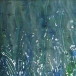 Designer Glass Blue/Green/Clear Ripple