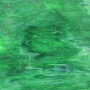 Designer Glass Dark Green/White Wispy