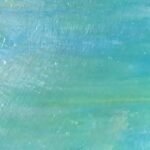 Designer Glass Blue/Green Wispy Iridescent