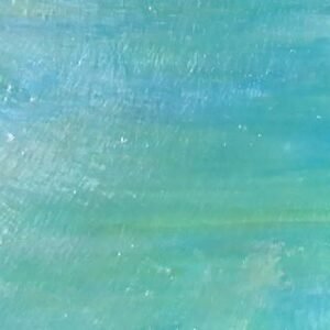 Designer Glass Blue/Green Wispy Iridescent