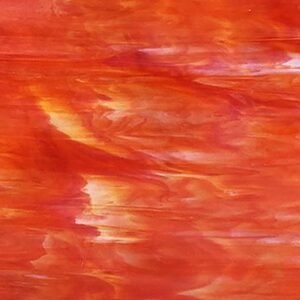 Designer Glass Red/Orange/White Opal